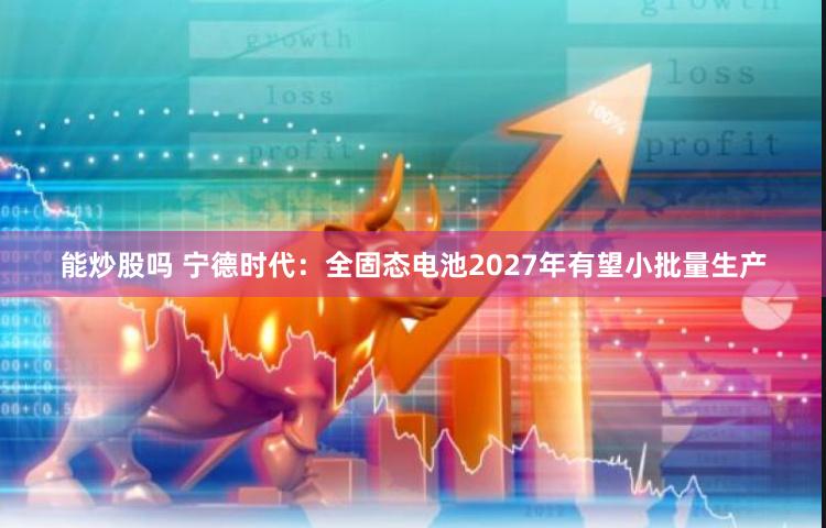 能炒股吗 宁德时代：全固态电池2027年有望小批量生产