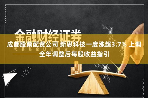 成都股票配资公司 新思科技一度涨超3.7% 上调全年调整后每股收益指引